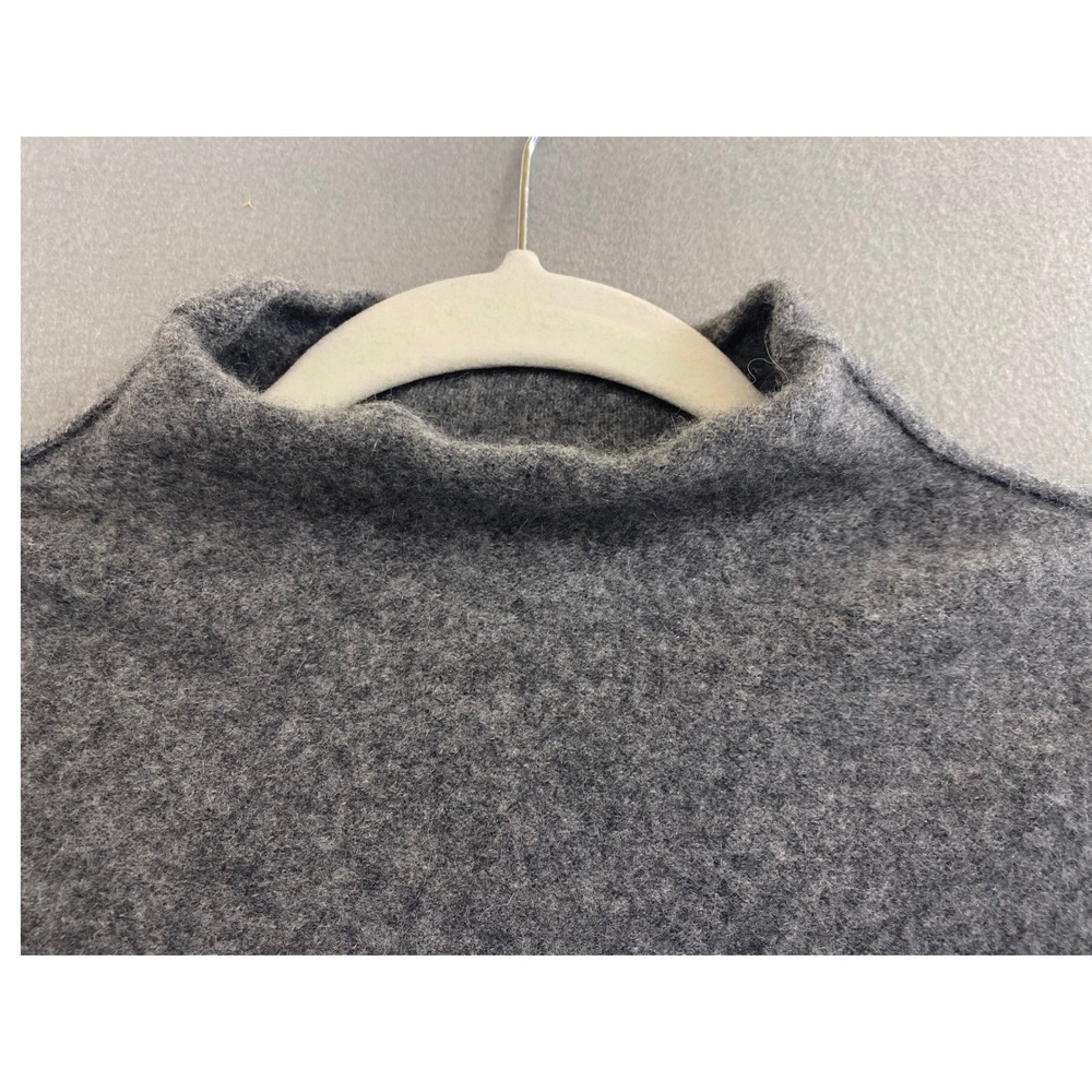 Pilcro Grey 100% Cashmere Mock Neck Cropped Sweater Boxy Womens Small - Picture 4 of 8
